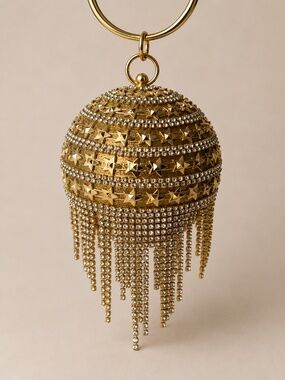 HEERA Crystal Ball Evening Clutch by Subhai Apparel